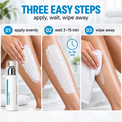 Ice-Cooling Hair Removal Cream – instantly soothes sensitive skin. ✨✨✨