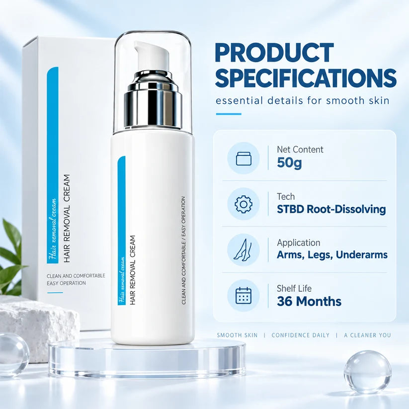 Ice-Cooling Hair Removal Cream – instantly soothes sensitive skin. ✨✨✨