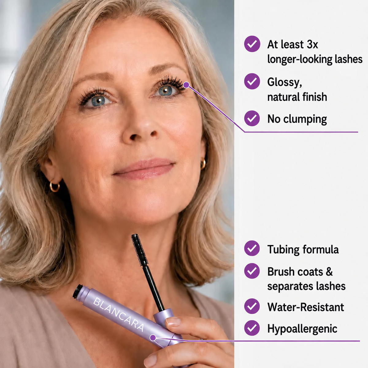 Lengthening & Volumizing Mascara for Mature Lashes